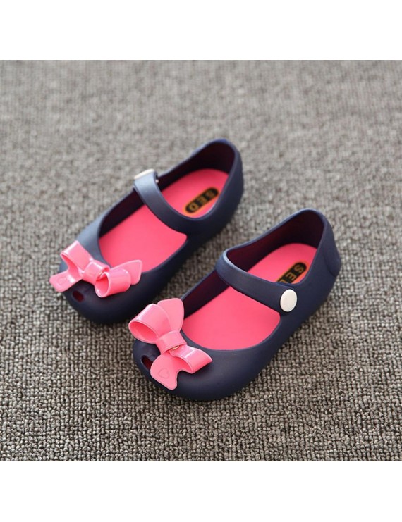 Children Shoes Bowknot Style Cute and Sweet Buckle Strap Closure Round Toe