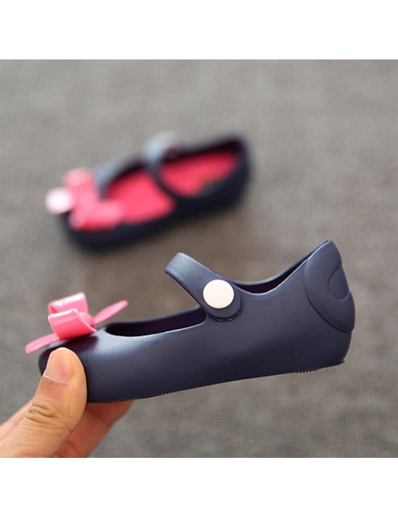 Children Shoes Bowknot Style Cute and Sweet Buckle Strap Closure Round Toe