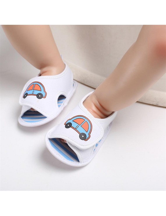 Summer 0-1 year old baby silicone sole Velcro skid shoe blue 13CM/ 39g