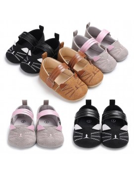Spring and autumn style 0-1 year old cartoon shoes thin silicone soft sole anti-slip baby walking shoes black 12CM 35g