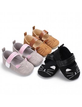 Spring and autumn style 0-1 year old cartoon shoes thin silicone soft sole anti-slip baby walking shoes black 12CM 35g