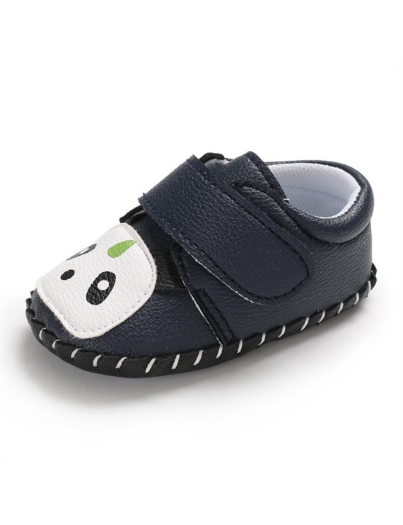 Spring and autumn 0-1 year old baby cartoon panda toddler shoes rubber shoes brown 12CM/76 grams of non-slip shoes