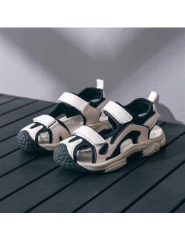 Boy's baotou soft soles sandals 6606 white 30