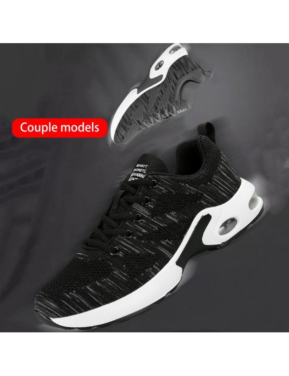 Casual Women Men Couples Outdoor Sport Knitted Air Cushion Sneaker Shoes