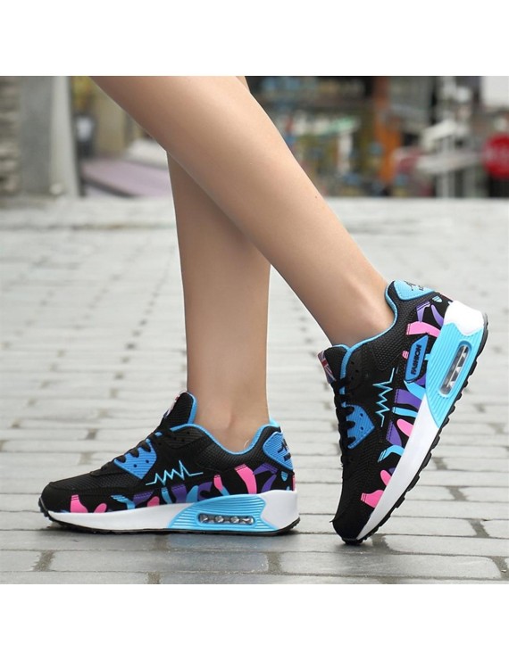 Fashion Women Sneakers Air Cushion Sport Shoes Mesh Breathable Flats Shoes