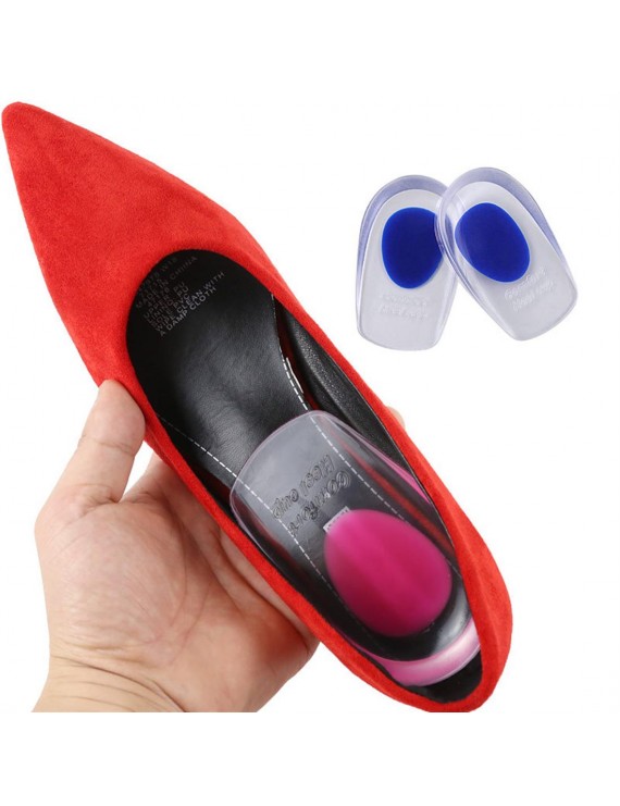 Thin PU sport leisure for men and women, two-color half-yard cushion sole shock absorbant, comfortable heel cushion big red S