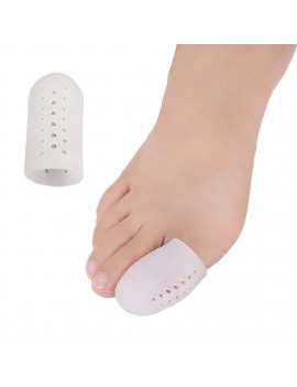 New type with perforated toe protection cover breathable big toe protection cover sports leisure anti-wear thumb corns care cover white