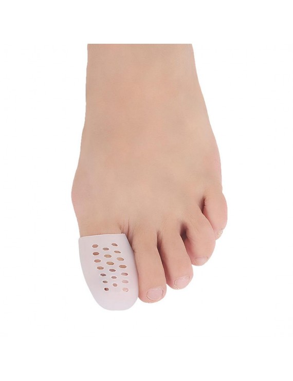 New type with perforated toe protection cover breathable big toe protection cover sports leisure anti-wear thumb corns care cover white