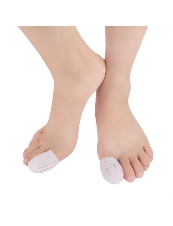 New type with perforated toe protection cover breathable big toe protection cover sports leisure anti-wear thumb corns care cover white