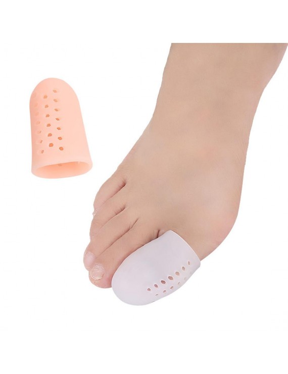 New type with perforated toe protection cover breathable big toe protection cover sports leisure anti-wear thumb corns care cover white