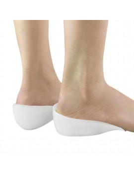 Popular hot style douyin web celebrity invisible increase insole SEBS increase back pad for both men and women breathable shock absorption half pad size white