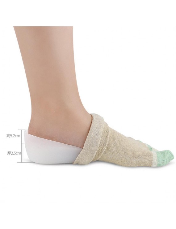 Popular hot style douyin web celebrity invisible increase insole SEBS increase back pad for both men and women breathable shock absorption half pad size white