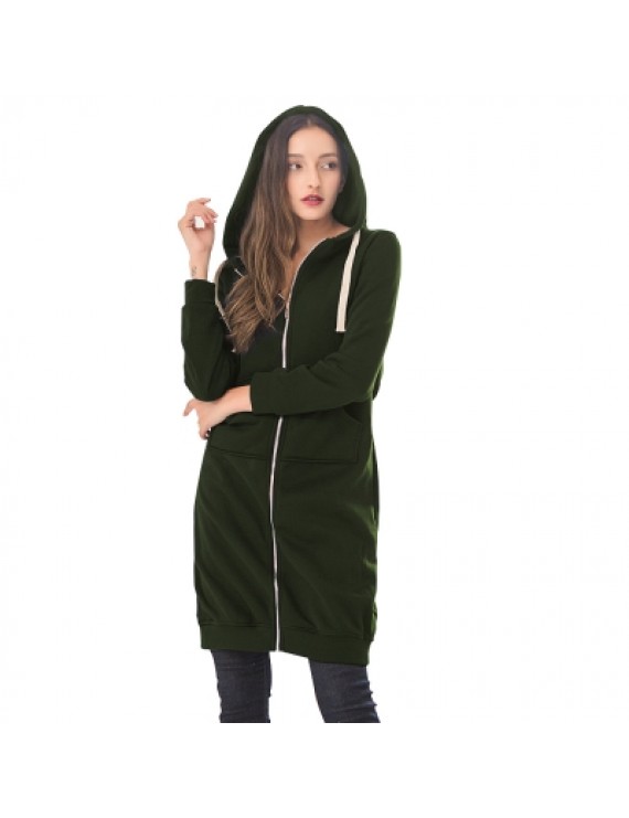 Women Plus Size Warm Hoodie Casual Loose Sweatshirt Coat Velvet Fashion Outwear