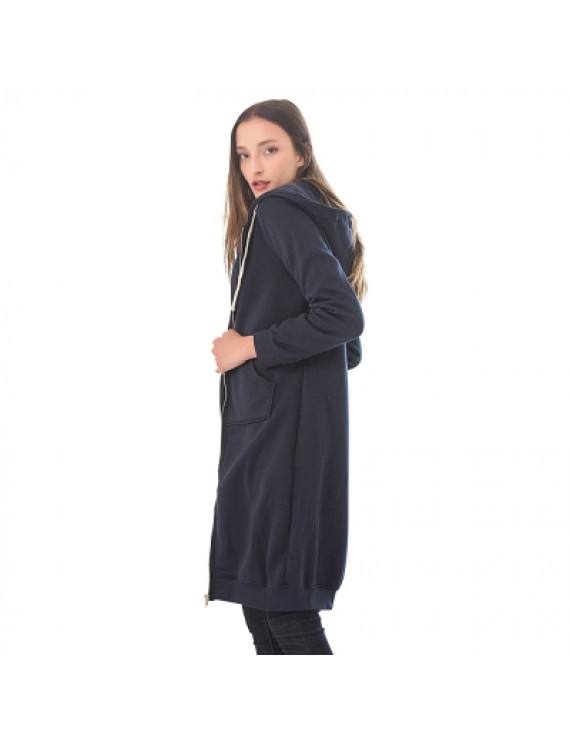 Women Plus Size Warm Hoodie Casual Loose Sweatshirt Coat Velvet Fashion Outwear