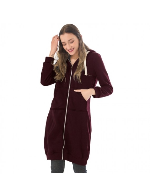 Women Plus Size Warm Hoodie Casual Loose Sweatshirt Coat Velvet Fashion Outwear