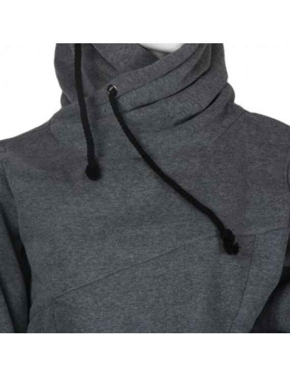 Solid Color Long Sleeve Pullover Hoodie