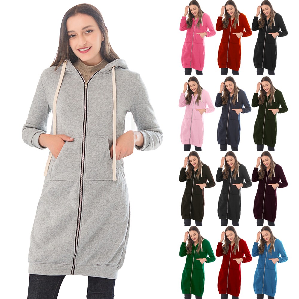 Women Plus Size Warm Hoodie Casual Loose Sweatshirt Coat Velvet Fashion Outwear