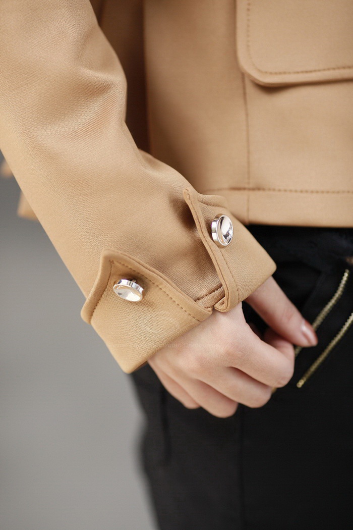 Solid Color Bowknot Embellished Short Blazers